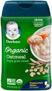 GERBER ORGANIC OATMEAL CEREAL