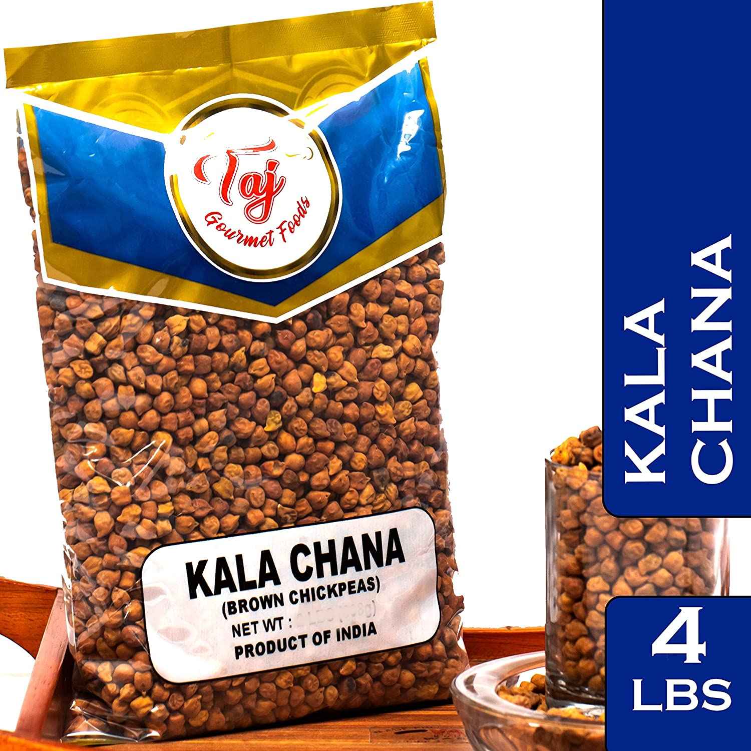 TAJ Premium Indian Kala Chana Desi Chickpeas (
