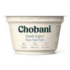CHOBANI 0% PLAIN YOGURT