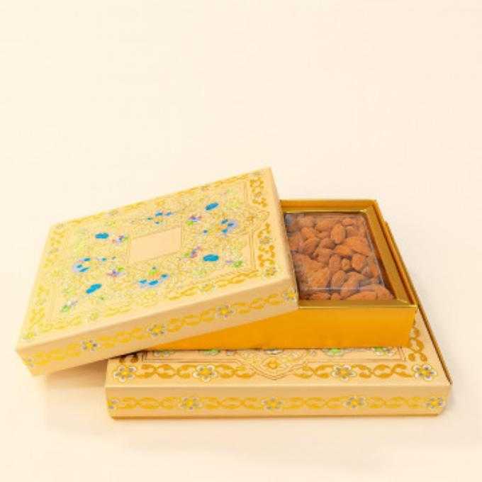 Gold and Peach Embellished Floral Gift Box Set (2-Piece)