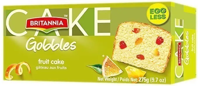 Britannia Fruit Cake   Eggless   9.7 Oz