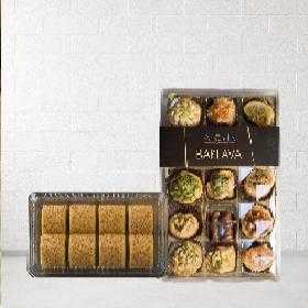 Assorted Baklava Small & Badam Kesar Roll Baklava Celebration Pack