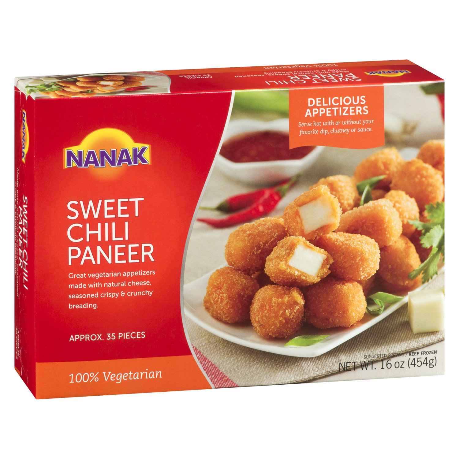 Nanak Sweet Chili Paneer 100% Vegetarian (35 Pieces)