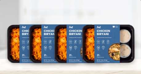 Ready to Eat Indian Meal Special - Hyderabadi Chicken Biryani (4 Biryani)