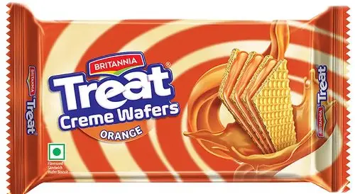 Britannia Treat Creme Wafers - Orange
