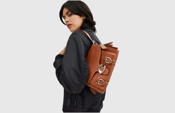 COACH Lana Polished Pebble Leather Brass Stone