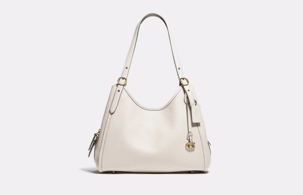 COACH Bella Medium Leather Shoulderulder Brass Black